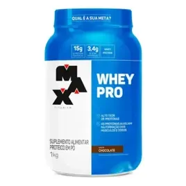 Proteína Max Titanium Whey Pro Concetrado em pó sabor Chocolate x 1kg