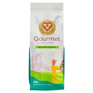 (R$19,13 / + Por -) 3 Corações Café Torrado e Moído Gourmet Cerrado Mineiro ou Sul de Minas - 250G