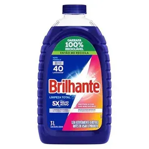 [rec] Brilhante Limpeza Total - Lava Roupas Líquido 3L