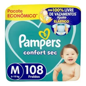 [REC] Fralda Pampers Confort Sec Tamanho M, 108 Unidades