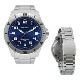 Relogio Orient Masculino Analogico Prateado Mbss1155a D2sx Azul-escuro