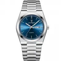 Relógio Poedagar Classic 930 Masculino De Quartzo Com Calendário E Fundo Azul