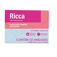 Ricca, Lenços Absorventes De Oleosidade Para O Rosto, 50 Unidades