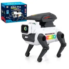Robô Cachorro Eletrônico com Luz e Som Brinquedo Infantil Interativo