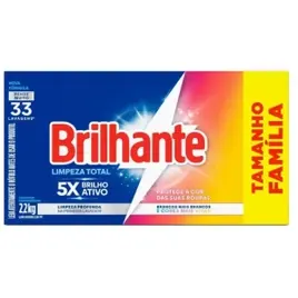 Sabão Em Pó Concentrado Brilhante Lava Roupas - Limpeza Total Original 2,2kg