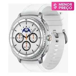 Samsung Galaxy Watch8 Classic Smartwatch 46mm LTE Galaxy AI Tela em Cristal de Safira Branco