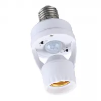 Sensor De Movimento Para Lâmpada Soquete E27 C/ Sensor De Presença Bivolt 110V~220V Max 60W