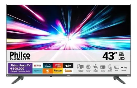 Smart TV 43 Philco LED Roku Dolby Audio