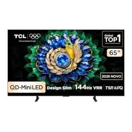 Smart TV TCL 65 Polegadas QD-Mini LED 4K A400M WiFi Bluetooth Google TV HDR10+ 144 Hz VRR 65A400M
