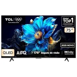 Smart TV TCL 75" 4K UHD QLED TV AiPQ Google Assistente 3 HDMI