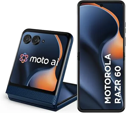 Smartphone Motorola Razr 60-256GB 12GB RAM+12GB Ram Boost Tela dobrável 6,9" pOLED e externa 3,6” Moto AI camera IP48 - Azul Marinho