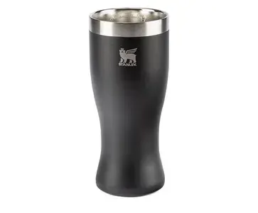 Stanley - Copo Térmico Pilsner, 444ml, Copo para Bebidas Frias ou Quentes, Foundry Black