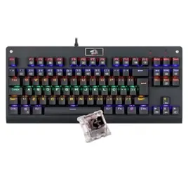 Teclado Mecânico Redragon Dark Avenger Preto Iluminação Rainbow Switch Marrom K568R