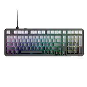 Teclado Mecânico Sem Fio Gamer Shark X98 RGB Cinza/Branco