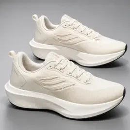 Tênis Masculino Feminino Academia Corrida Leve New Estiloso Bege Fênix 42 Br