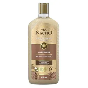 Tío Nacho Condicionador Anti-idade Antiqueda Natural com Geleia Real Concentrada – Reparação, Nutrição Profunda e Fortalecimento Capilar 415ml