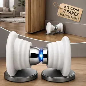 Trava Porta Magnético Premium Kit 2 Unidades