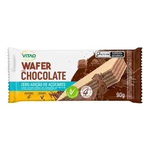 Wafer Chocolate Zero Açúcar Vitao 90g Vegano