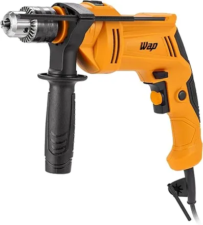 WAP Parafusadeira e Furadeira Impacto 1/2" WF 700 FE13, Limitador de Profundidade e Empunhadeira Auxiliar 40Nm 700W 220V