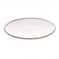 WOLFF - Prato Raso Melamina Bambu Branco 27cm