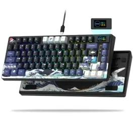 Womier S-K80 75% Keyboard with Color Multimedia Display Mechanical Gaming Keyboard Wir
